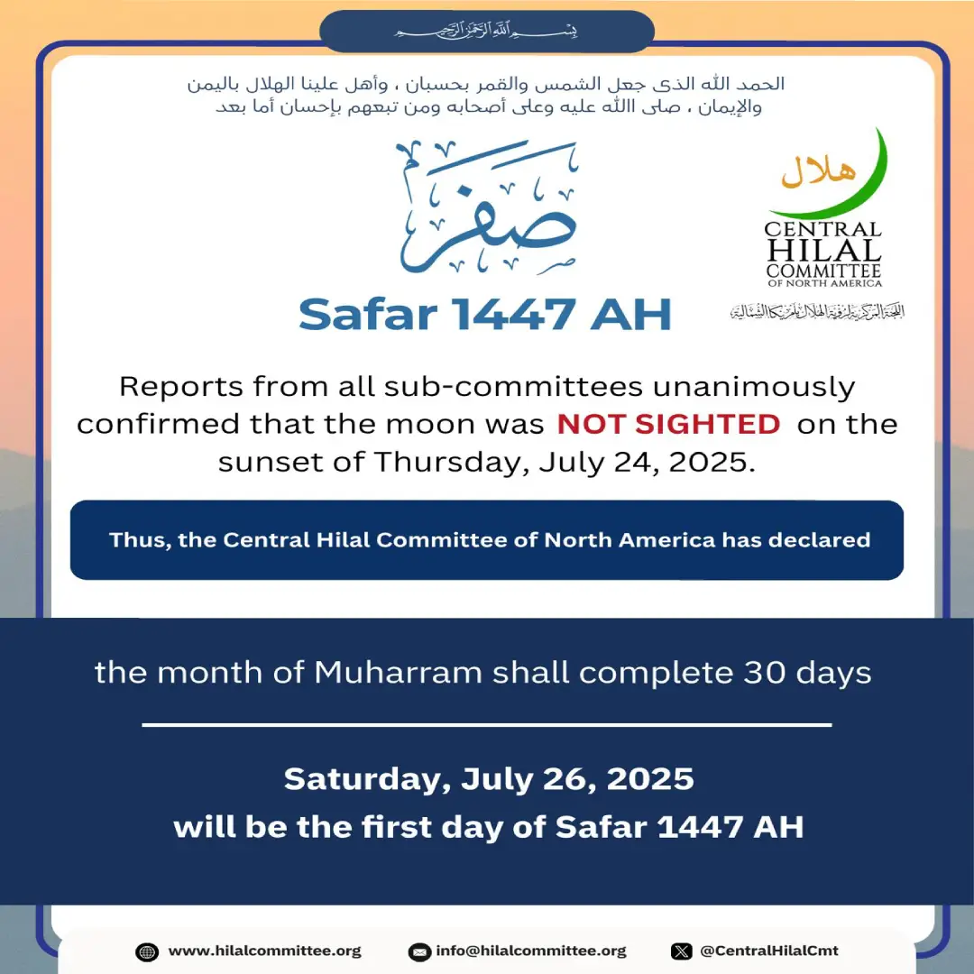 End of month of Muharram